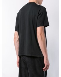 Мужская черно-белая футболка с круглым вырезом с принтом от Komakino