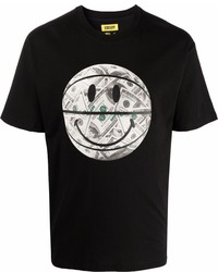 Мужская черно-белая футболка с круглым вырезом с принтом от Chinatown Market