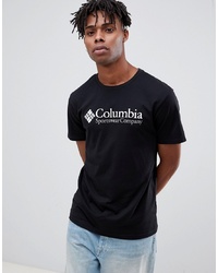 Мужская черно-белая футболка с круглым вырезом с принтом от Columbia