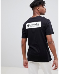 Мужская черно-белая футболка с круглым вырезом с принтом от Columbia