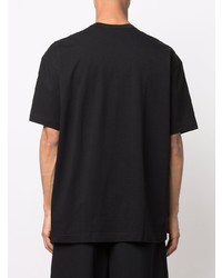 Мужская черно-белая футболка с круглым вырезом с принтом от Comme Des Garcons SHIRT