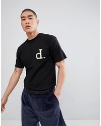Мужская черно-белая футболка с круглым вырезом с принтом от Diamond Supply