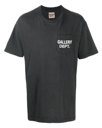 Мужская черно-белая футболка с круглым вырезом с принтом от GALLERY DEPT.
