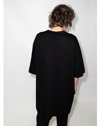 Мужская черно-белая футболка с круглым вырезом с принтом от Yohji Yamamoto