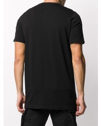 Мужская черно-белая футболка с круглым вырезом с принтом от Rick Owens