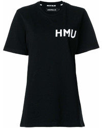 Женская черно-белая футболка с круглым вырезом с принтом от House of Holland