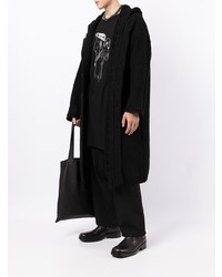 Мужская черно-белая футболка с круглым вырезом с принтом от Yohji Yamamoto