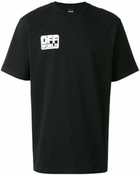 Женская черно-белая футболка с круглым вырезом с принтом от Kokon To Zai