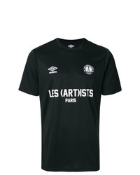 Мужская черно-белая футболка с круглым вырезом с принтом от Les (Art)ists