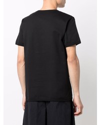Мужская черно-белая футболка с круглым вырезом с принтом от Alexander McQueen