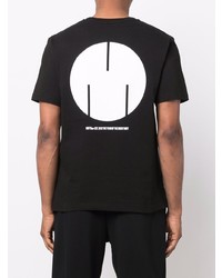Мужская черно-белая футболка с круглым вырезом с принтом от MSFTSrep