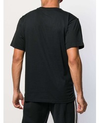 Мужская черно-белая футболка с круглым вырезом с принтом от adidas