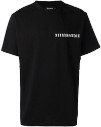 Женская черно-белая футболка с круглым вырезом с принтом от Misbhv
