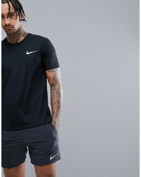 Мужская черно-белая футболка с круглым вырезом с принтом от Nike Running