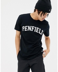 Мужская черно-белая футболка с круглым вырезом с принтом от Penfield