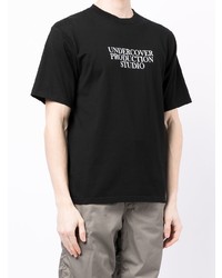 Мужская черно-белая футболка с круглым вырезом с принтом от UNDERCOVE