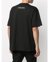 Мужская черно-белая футболка с круглым вырезом с принтом от Ih Nom Uh Nit