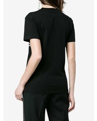 Женская черно-белая футболка с круглым вырезом с принтом от Ganni
