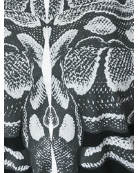 Женская черно-белая футболка с круглым вырезом с принтом от Marcelo Burlon County of Milan