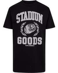 Мужская черно-белая футболка с круглым вырезом с принтом от Stadium Goods