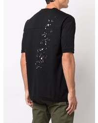 Мужская черно-белая футболка с круглым вырезом с принтом от Thom Krom
