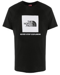 Мужская черно-белая футболка с круглым вырезом с принтом от The North Face