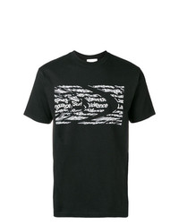 Мужская черно-белая футболка с круглым вырезом с принтом от The Silted Company