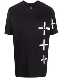 Мужская черно-белая футболка с круглым вырезом с принтом от Thom Krom