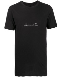 Мужская черно-белая футболка с круглым вырезом с принтом от Unravel Project