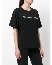 Женская черно-белая футболка с круглым вырезом с принтом от Natasha Zinko
