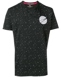 Мужская черно-белая футболка с круглым вырезом со звездами от Alpha Industries