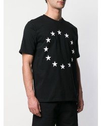 Мужская черно-белая футболка с круглым вырезом со звездами от Études
