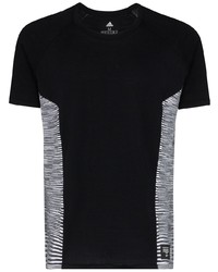 Мужская черно-белая футболка с круглым вырезом от adidas