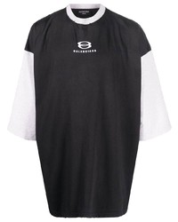 Мужская черно-белая футболка с круглым вырезом от Balenciaga