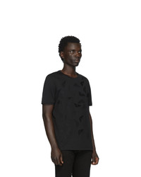 Мужская черно-белая футболка с круглым вырезом от Fendi