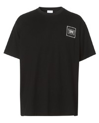 Мужская черно-белая футболка с круглым вырезом от Burberry