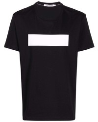 Мужская черно-белая футболка с круглым вырезом от Calvin Klein Jeans