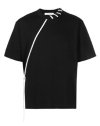 Мужская черно-белая футболка с круглым вырезом от Craig Green