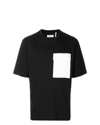 Мужская черно-белая футболка с круглым вырезом от Helmut Lang
