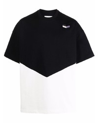 Мужская черно-белая футболка с круглым вырезом от Jil Sander