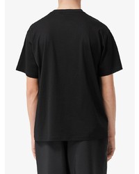 Мужская черно-белая футболка с круглым вырезом от Burberry