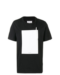 Мужская черно-белая футболка с круглым вырезом от Maison Margiela