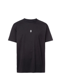 Мужская черно-белая футболка с круглым вырезом от Marcelo Burlon County of Milan