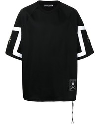 Мужская черно-белая футболка с круглым вырезом от Mastermind World