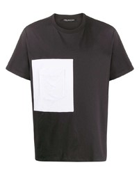Мужская черно-белая футболка с круглым вырезом от Neil Barrett