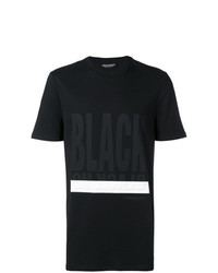Мужская черно-белая футболка с круглым вырезом от Neil Barrett