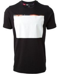 Мужская черно-белая футболка с круглым вырезом от Y-3