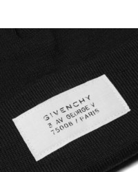 Мужская черно-белая шапка с принтом от Givenchy