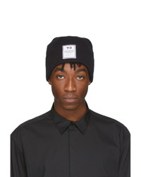 Мужская черно-белая шапка с принтом от Y-3