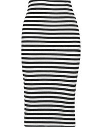 Черно-белая юбка-карандаш в горизонтальную полоску от Milly